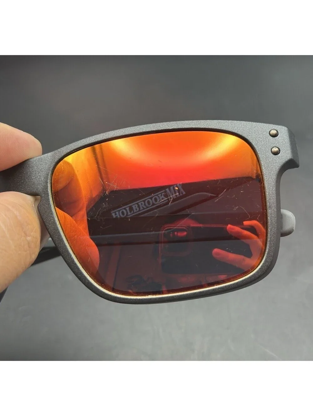 Oakley Holbrook Mix Metal Steel W/Ruby Iridium Lenses